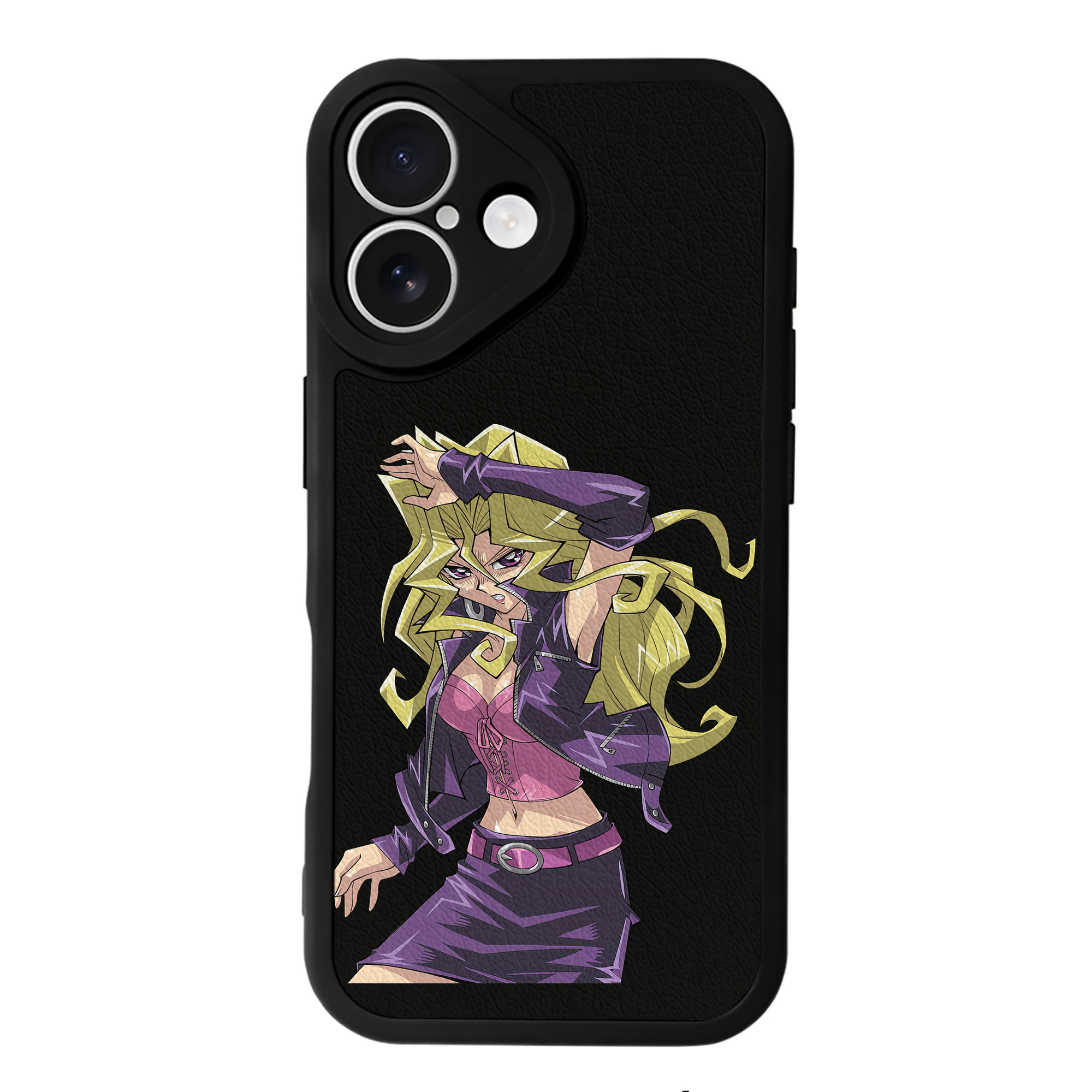 （画像用） 遊☆戯☆王 Yu-Gi-Oh! 【iPhone 16シリーズ対応】シリコンスマホケース（レザー調） 材質：シリコン
